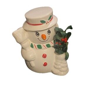 Vintage Russ Berrie & Company Holiday Ceramic Snowman Bank #5959